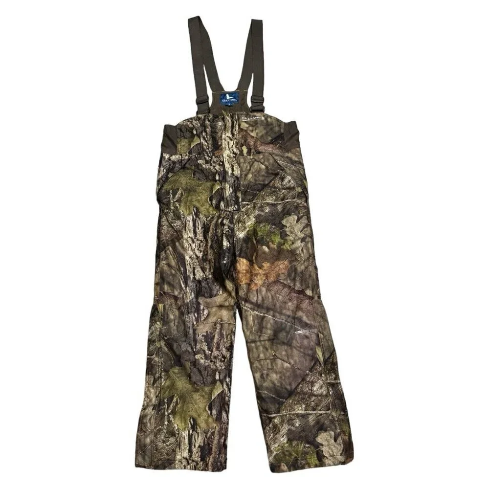 Mossy Oak Field Stream Camo Outdoor Hunting Fishing Winter Overalls Pants Youth